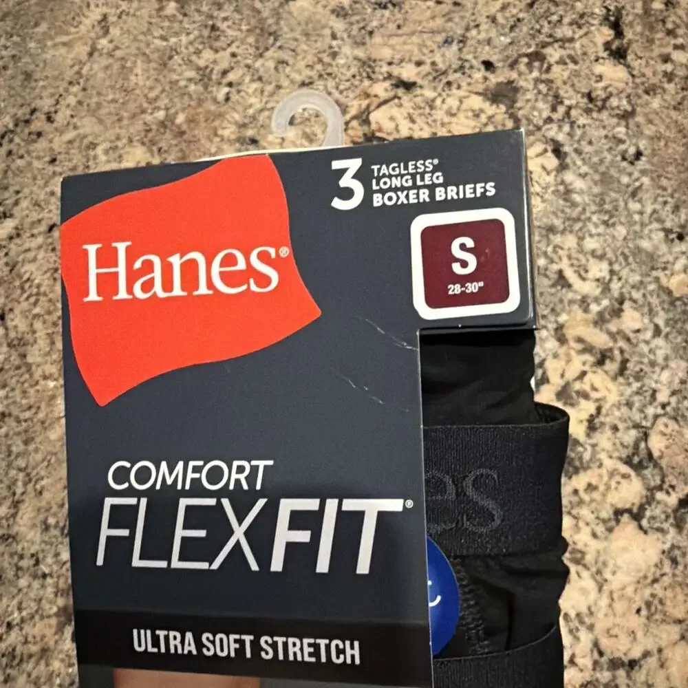 Hanes Comfort Flex Fit Ultra Soft Supportive Pouch 3-Pack Boxer Briefs Small NEW